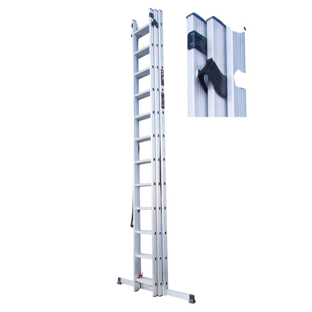 EMAC Aluminium Domestic Light Weight 12X3 Aluminium Ladders Anti Slip Folding Aluminium Ladder