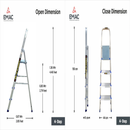 EMAC Aluminium Folding 4 Step Ladder for Home, Shop & Office Use Slip Resistant  (With Platform)