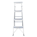 EMAC Aluminium Dual Purpose Light Weight 4-Step Aluminium Ladders Anti Slip Folding Aluminium Ladder