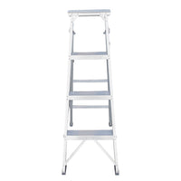 EMAC Aluminium Dual Purpose Light Weight 4-Step Aluminium Ladders Anti Slip Folding Aluminium Ladder