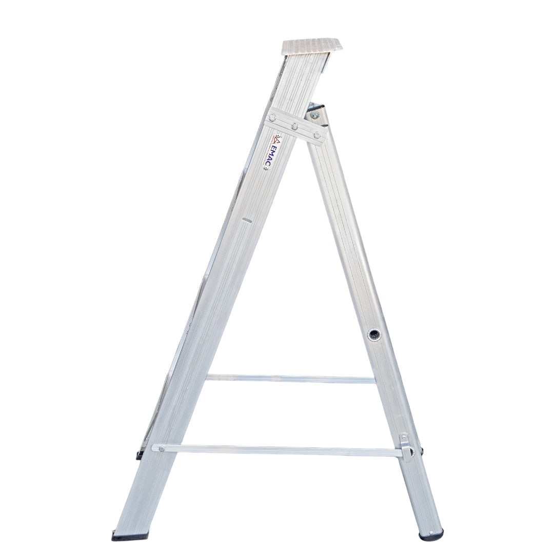 EMAC Aluminium Dual Purpose Light Weight 4-Step Aluminium Ladders Anti Slip Folding Aluminium Ladder