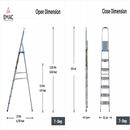 EMAC Aluminium Folding Ladder for Home, Shop & Office Use Slip Resistant Step Aluminium Ladder (With Platform)