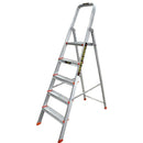 EMAC Aluminium Folding 5 Step Ladder for Home, Shop & Office Use Slip Resistant  (With Platform)