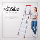 EMAC PRIME Step Aluminium Ladder WIth (Tools Tray And 3.2 Inch Wide Anti Skid Step)