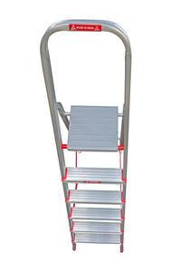 EMAC Aluminium Domestic Light Weight 6-Step Aluminium Ladders Anti Slip Folding Aluminium Ladder