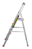 EMAC Aluminium 4 Steps Folding Ladder for Home, Shop & Office Use Slip Resistant Step Aluminium Ladder (With Platform)