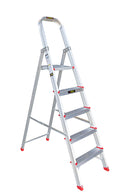 EMAC Aluminium Heavy-Duty 5 Steps Ladder for Home-5.18 Feet(158 CM) Anti Slip Folding Aluminium Ladder