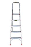 EMAC Aluminium Heavy-Duty 5 Steps Ladder for Home-5.18 Feet(158 CM) Anti Slip Folding Aluminium Ladder