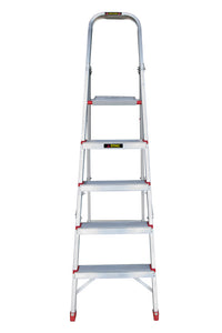 EMAC Aluminium Heavy-Duty 5 Steps Ladder for Home-5.18 Feet(158 CM) Anti Slip Folding Aluminium Ladder