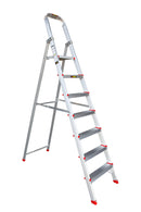 EMAC Aluminium Heavy-Duty 7 Steps Ladder for Home-6.56 Feet(200 CM) Anti Slip Folding Aluminium Ladder (With Platform)