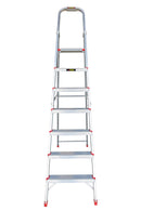 EMAC Aluminium Heavy-Duty 7 Steps Ladder for Home-6.56 Feet(200 CM) Anti Slip Folding Aluminium Ladder (With Platform)