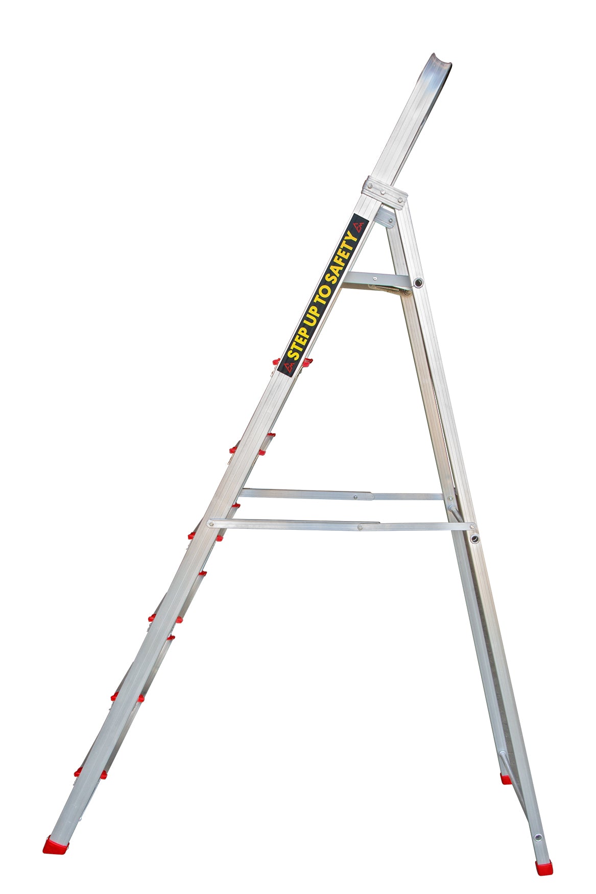 EMAC Aluminium Heavy-Duty 7 Steps Ladder for Home-6.56 Feet(200 CM) Anti Slip Folding Aluminium Ladder (With Platform)