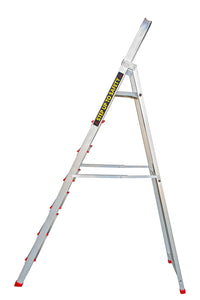 EMAC Aluminium Heavy-Duty 7 Steps Ladder for Home-6.56 Feet(200 CM) Anti Slip Folding Aluminium Ladder (With Platform)