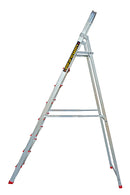 EMAC Aluminium Heavy-Duty 8 Steps Ladder for Home Anti Slip Folding Aluminium Ladder (With Platform)