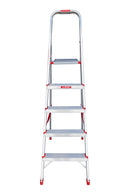 EMAC Aluminium Domestic Light Weight 5-Step Aluminium Ladders Anti Slip Folding Aluminium Ladder