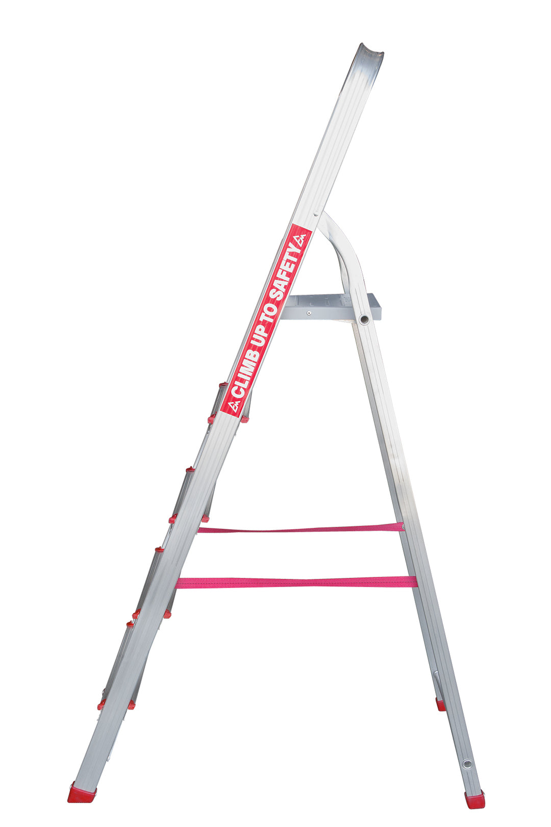 EMAC Aluminium Domestic Light Weight 5-Step Aluminium Ladders Anti Slip Folding Aluminium Ladder