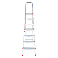 EMAC Aluminium Domestic Light Weight 7-Step Aluminium Ladders Anti Slip Folding Aluminium Ladder