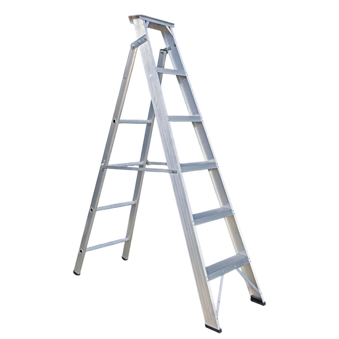 EMAC Aluminium Dual Purpose Light Weight 6-Step Aluminium Ladders Anti Slip Folding Aluminium Ladder