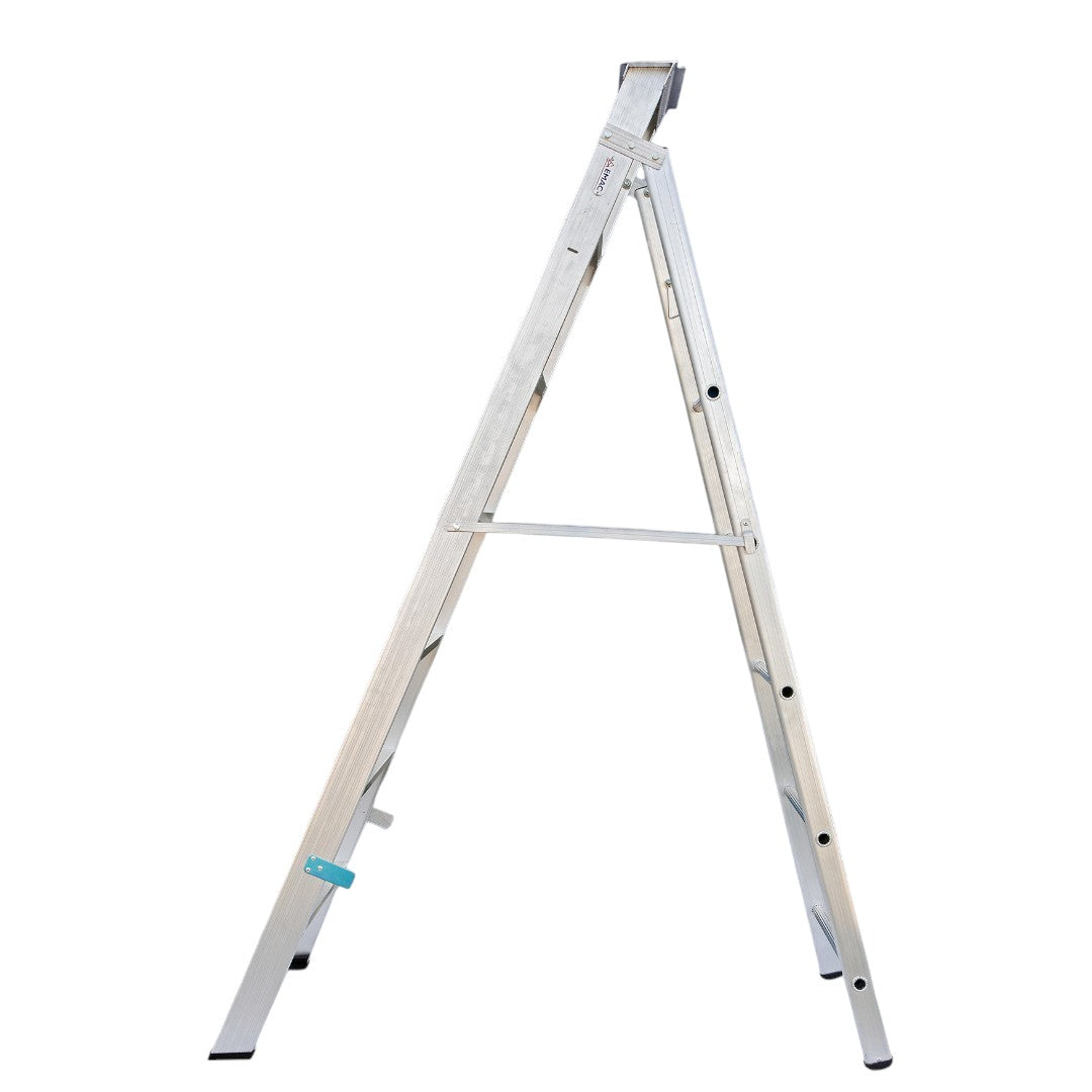 EMAC Aluminium Dual Purpose Light Weight 7-Step Aluminium Ladders Anti Slip Folding Aluminium Ladder