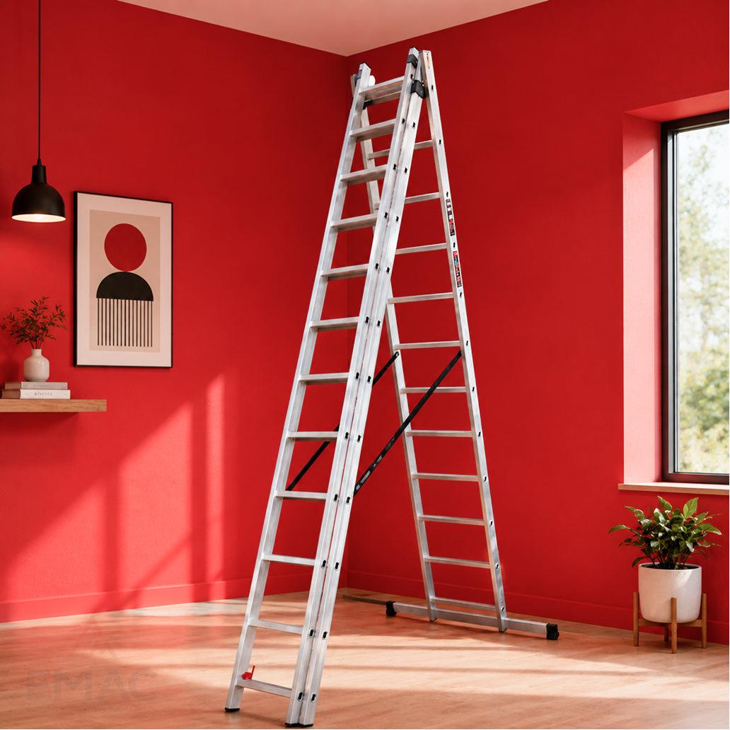 EMAC Aluminium Domestic Light Weight Anti Slip Folding Aluminium Ladder