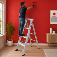 EMAC Aluminium Dual Purpose Light Weight Anti Slip Folding Aluminium Ladder