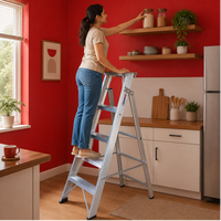 EMAC Aluminium Dual Purpose Light Weight Anti Slip Folding Aluminium Ladder