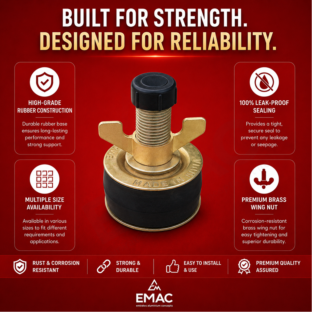 EMAC Heavy Duty Drainage Test Plug for Pipe Leak Testing | Plumbing & Sewer Pipeline Testing Plug