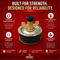 EMAC Heavy Duty Drainage Test Plug for Pipe Leak Testing | Plumbing & Sewer Pipeline Testing Plug