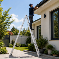 EMAC Aluminium Dual Purpose Light Weight Anti Slip Folding Aluminium Ladder