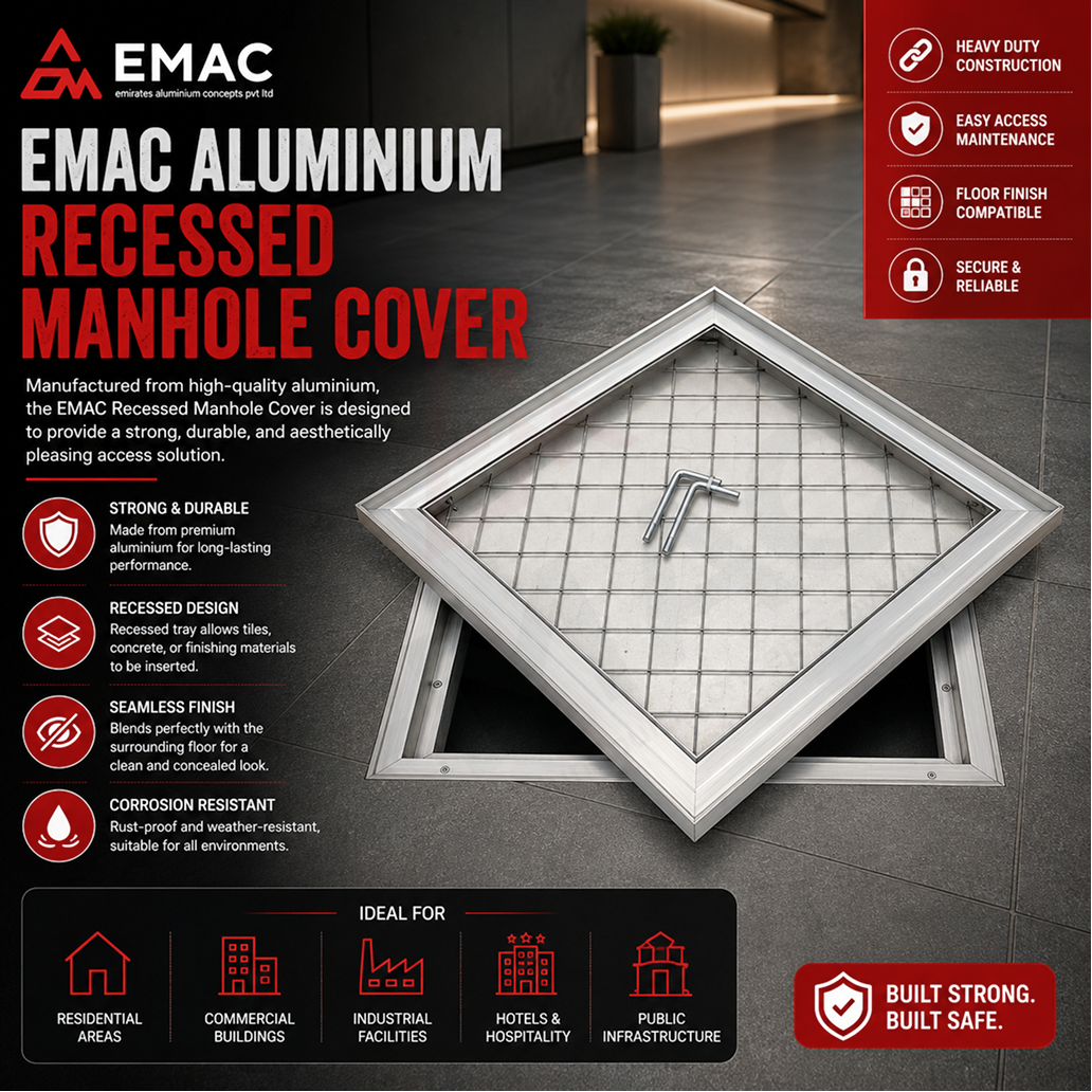 EMAC Aluminium Recessed Manhole Cover