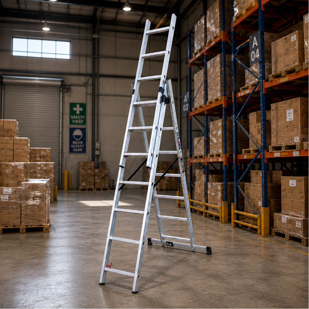 EMAC Aluminium Domestic Light Weight Anti Slip Folding Aluminium Ladder