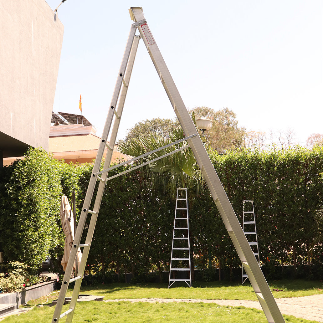 EMAC Aluminium Dual Purpose Light Weight Anti Slip Folding Aluminium Ladder