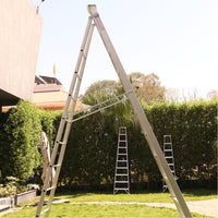 EMAC Aluminium Dual Purpose Light Weight Anti Slip Folding Aluminium Ladder