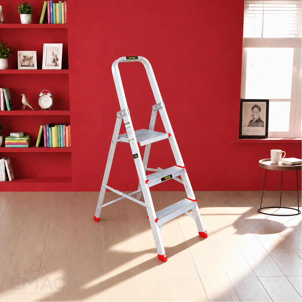 EMAC ECL Aluminium Domestic Light Weight Anti Slip Folding Aluminium Ladder