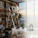 EMAC ECL Aluminium Domestic Light Weight Anti Slip Folding Aluminium Ladder