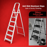 EMAC ECL Aluminium Domestic Light Weight Anti Slip Folding Aluminium Ladder