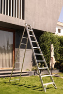 EMAC Aluminium Dual Purpose Light Weight 10-Step Aluminium Ladders Anti Slip Folding Aluminium Ladder