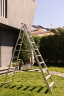 EMAC Aluminium Dual Purpose Light Weight 10-Step Aluminium Ladders Anti Slip Folding Aluminium Ladder