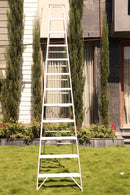 EMAC Aluminium Dual Purpose Light Weight 12-Step Aluminium Ladders Anti Slip Folding Aluminium Ladder