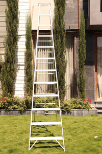 EMAC Aluminium Dual Purpose Light Weight 12-Step Aluminium Ladders Anti Slip Folding Aluminium Ladder