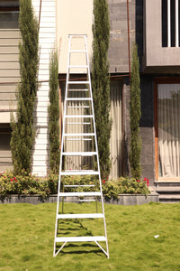 EMAC Aluminium Dual Purpose Light Weight 12-Step Aluminium Ladders Anti Slip Folding Aluminium Ladder