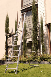 EMAC Aluminium Dual Purpose Light Weight 12-Step Aluminium Ladders Anti Slip Folding Aluminium Ladder