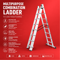 EMAC Aluminium Domestic Light Weight Anti Slip Folding Aluminium Ladder