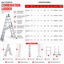 EMAC Aluminium Domestic Light Weight Anti Slip Folding Aluminium Ladder