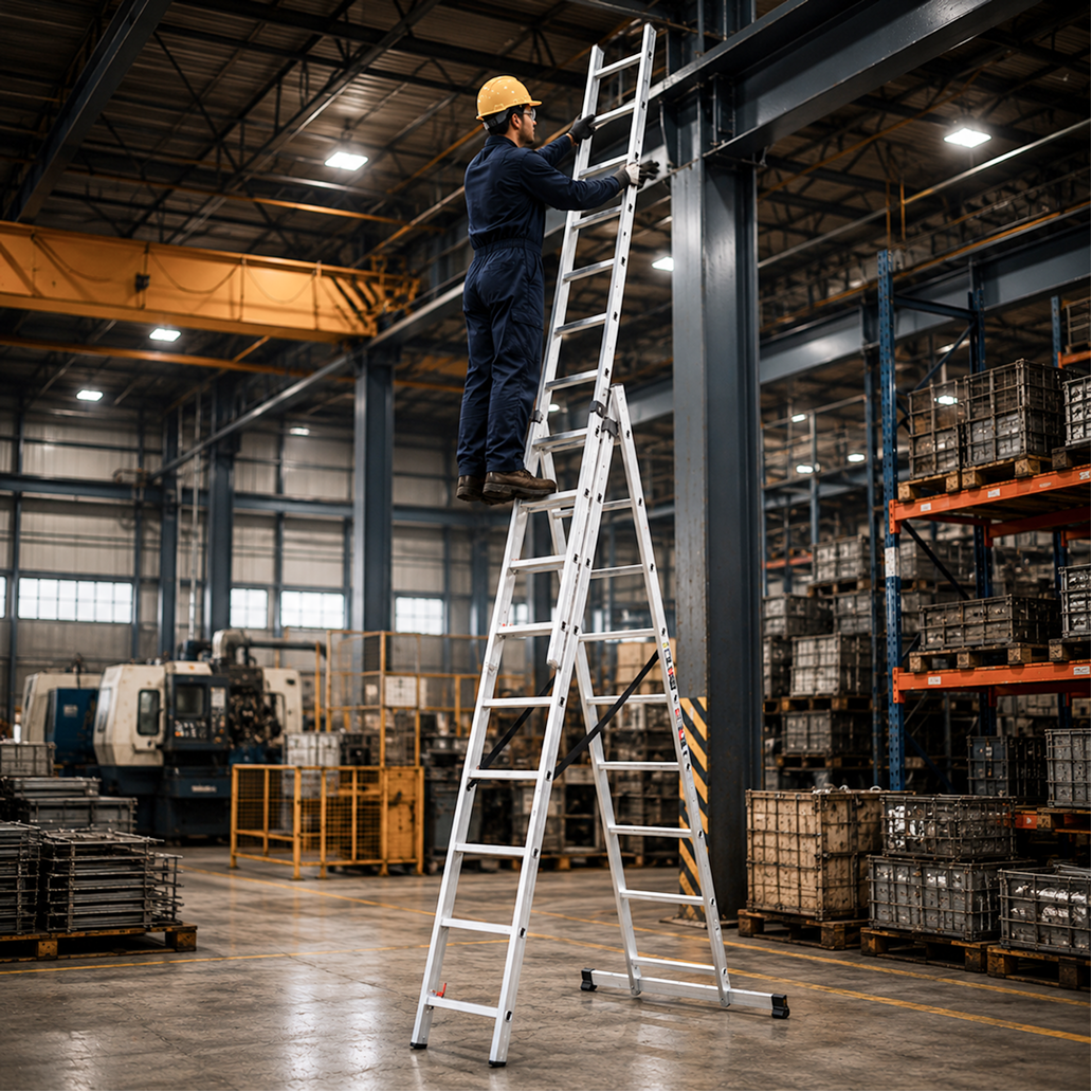 EMAC Aluminium Domestic Light Weight Anti Slip Folding Aluminium Ladder